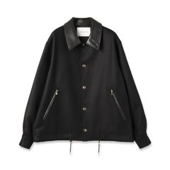 【残り一点】Wool Melton Dot Button Coach Jacket