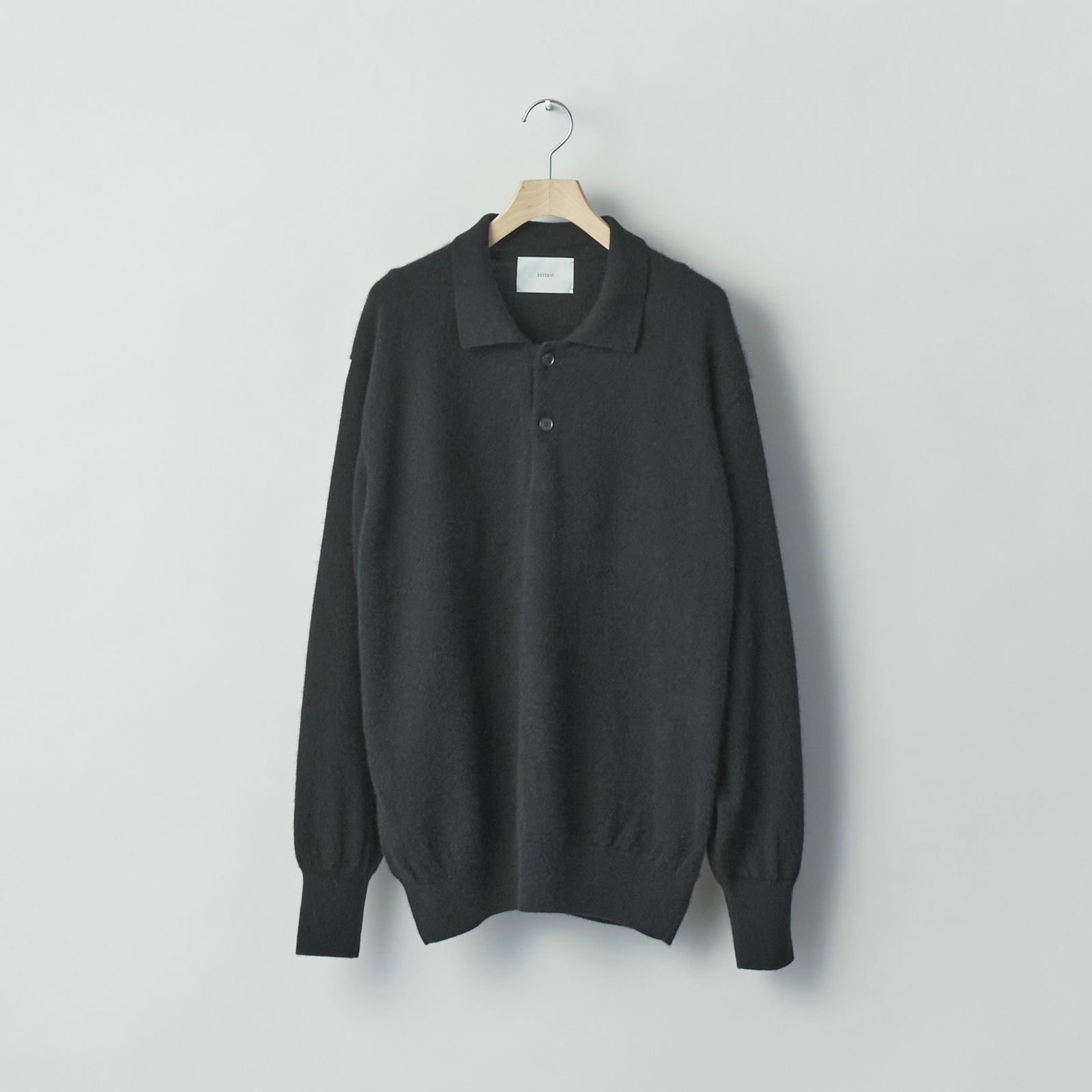 【残りわずか】Pure Cashmere Knit Polo LS