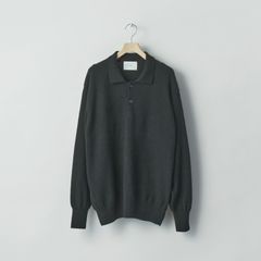 【残りわずか】Pure Cashmere Knit Polo LS