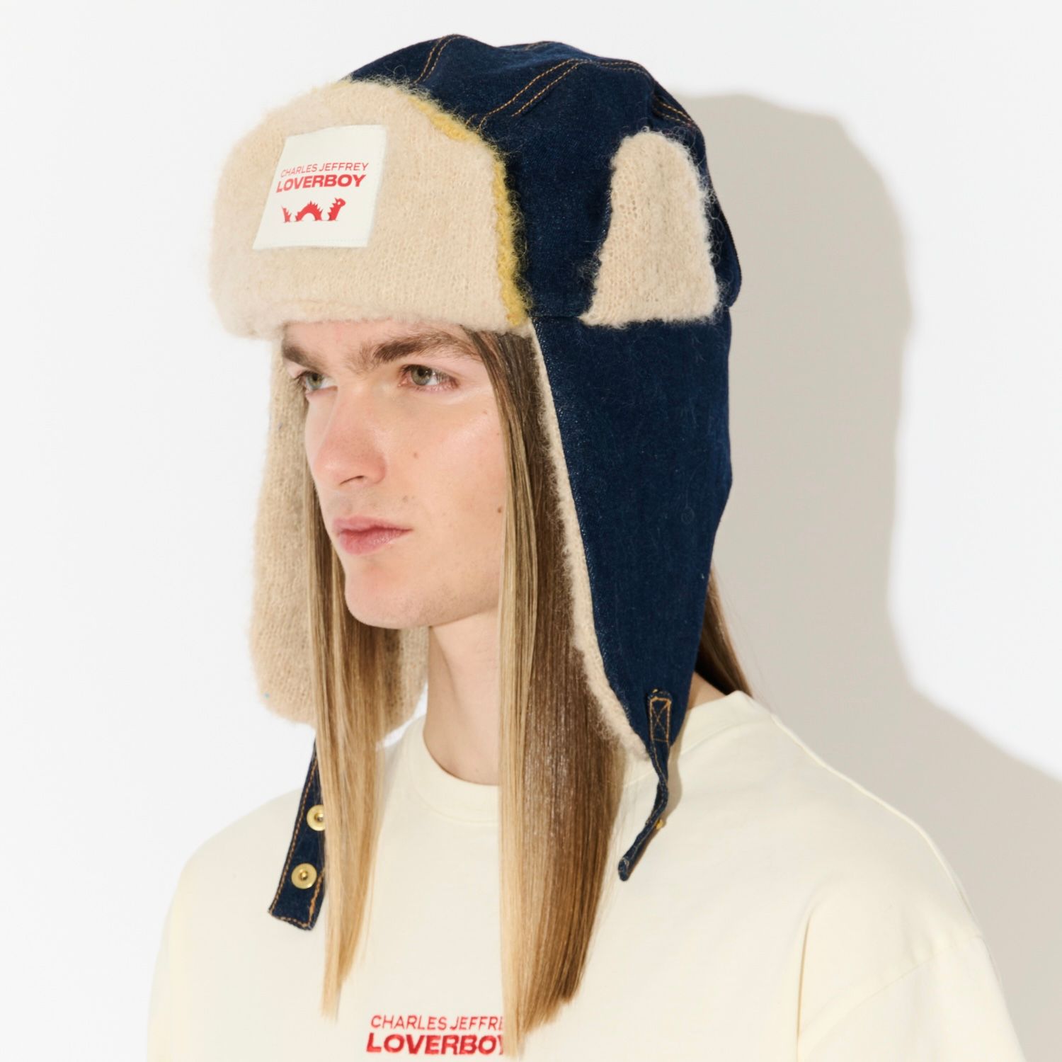 【残りわずか】Trapper Hat with Knit Patch