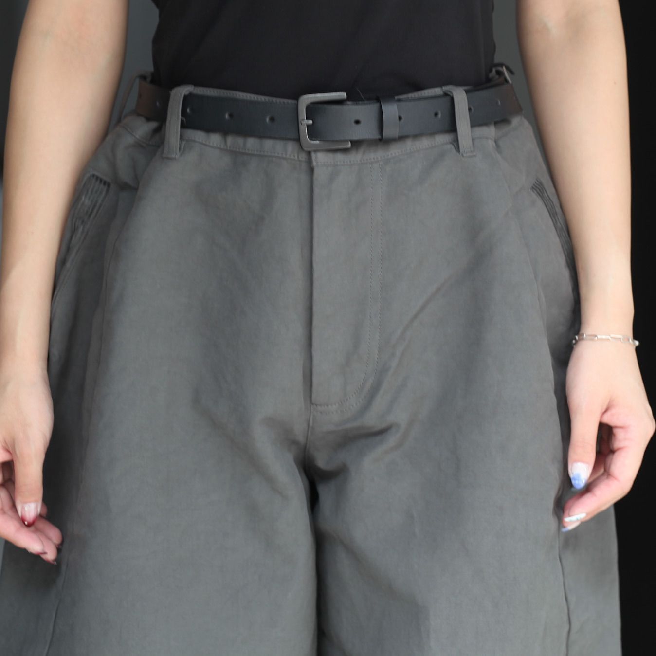 【残り一点】ダブルフェイスワイドパンツ