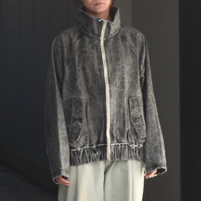 【残り一点】ピグメントプリントデニムジップブルゾン