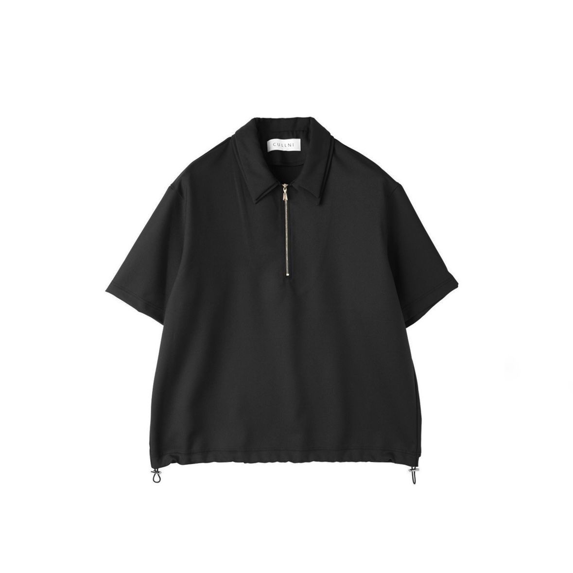 【残り一点】Dry Gabardine Layered Collar Half Zip Shirt