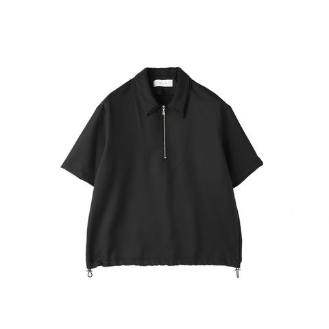 【残り一点】Dry Gabardine Layered Collar Half Zip Shirt