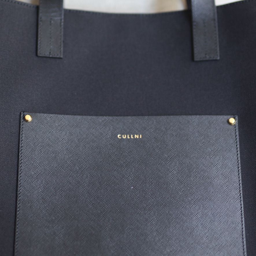 CULLNI - 【再販売通知受付可能】Leather Pocket Canvas Tote