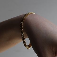 【残りわずか】Curb Bracelet_L(GOLD)