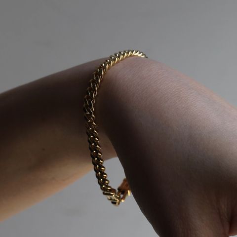【残りわずか】Curb Bracelet_L(GOLD)