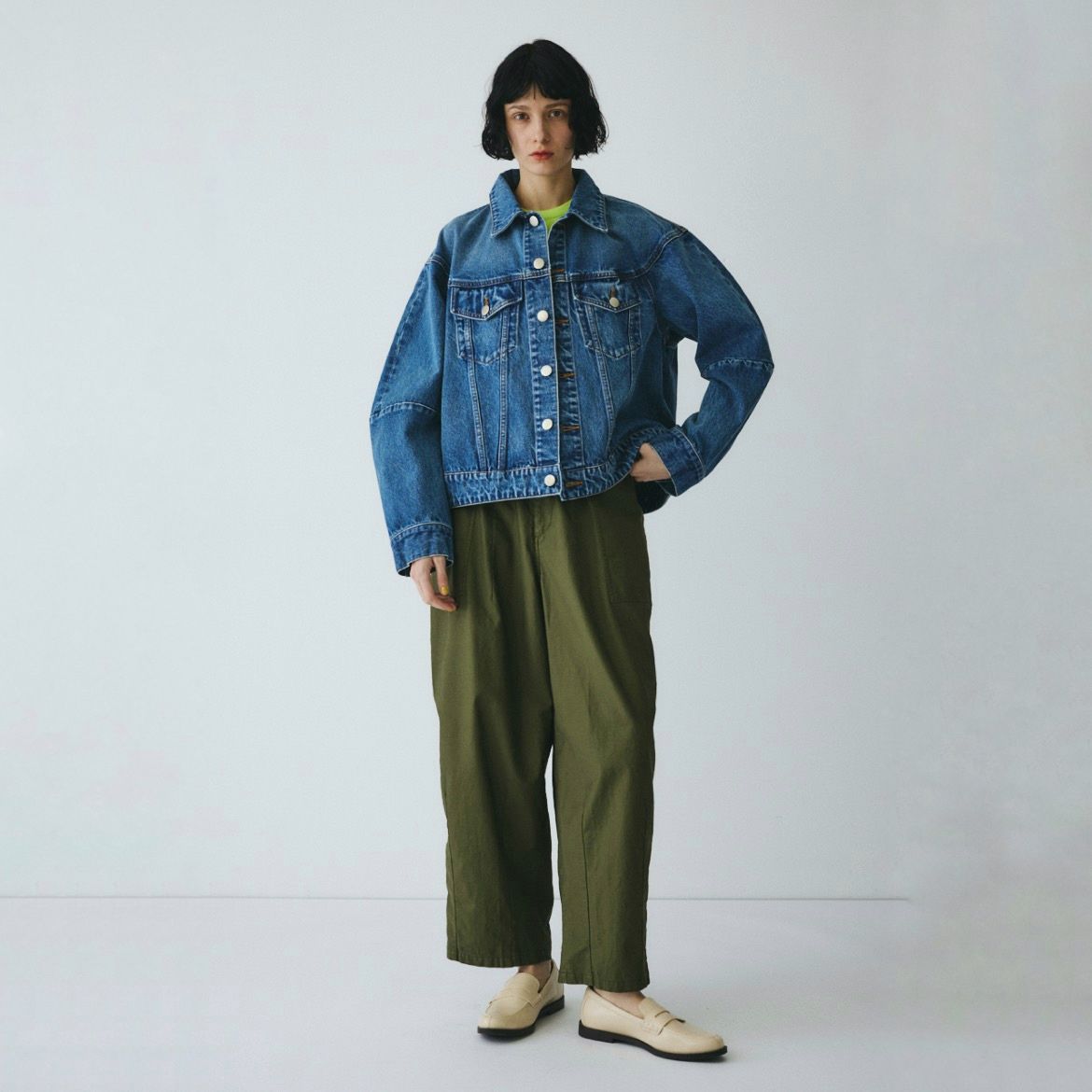 【残り一点】Round Form Denim Jacket