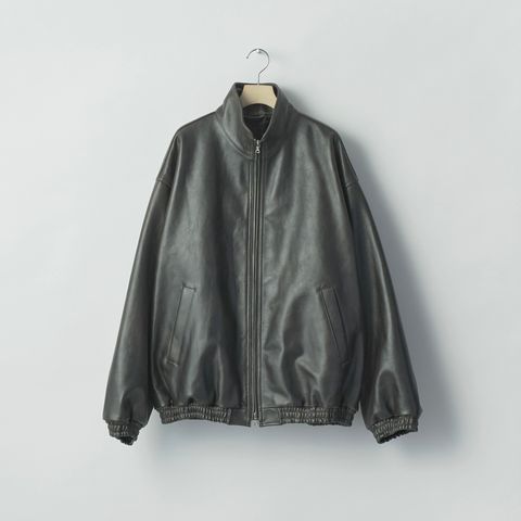【残りわずか】Sheep Leather Stand Collar Jacket