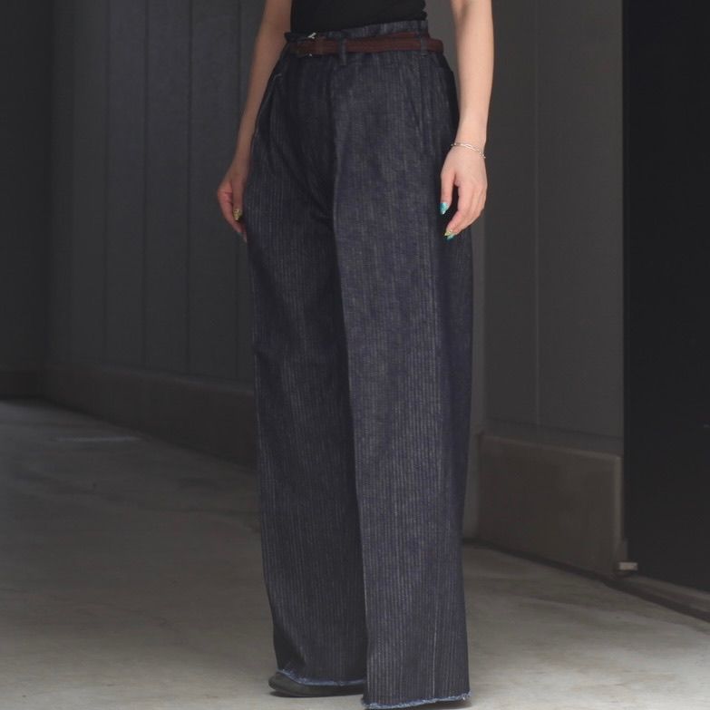 【残り一点】Tuck Baggy Type2(STRIPE DENIM ONE WASH)