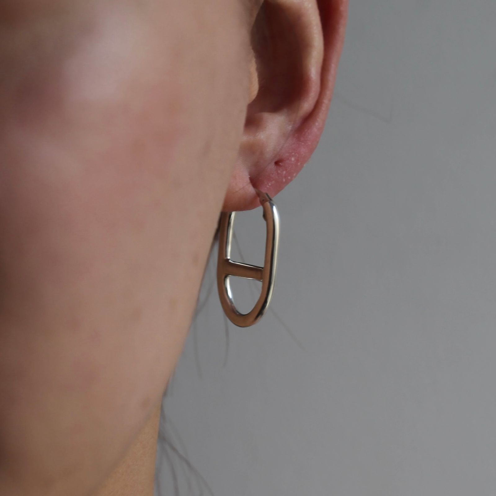 【お取り寄せ注文可能】Anchor Hoop Earring(SILVER_片耳用)