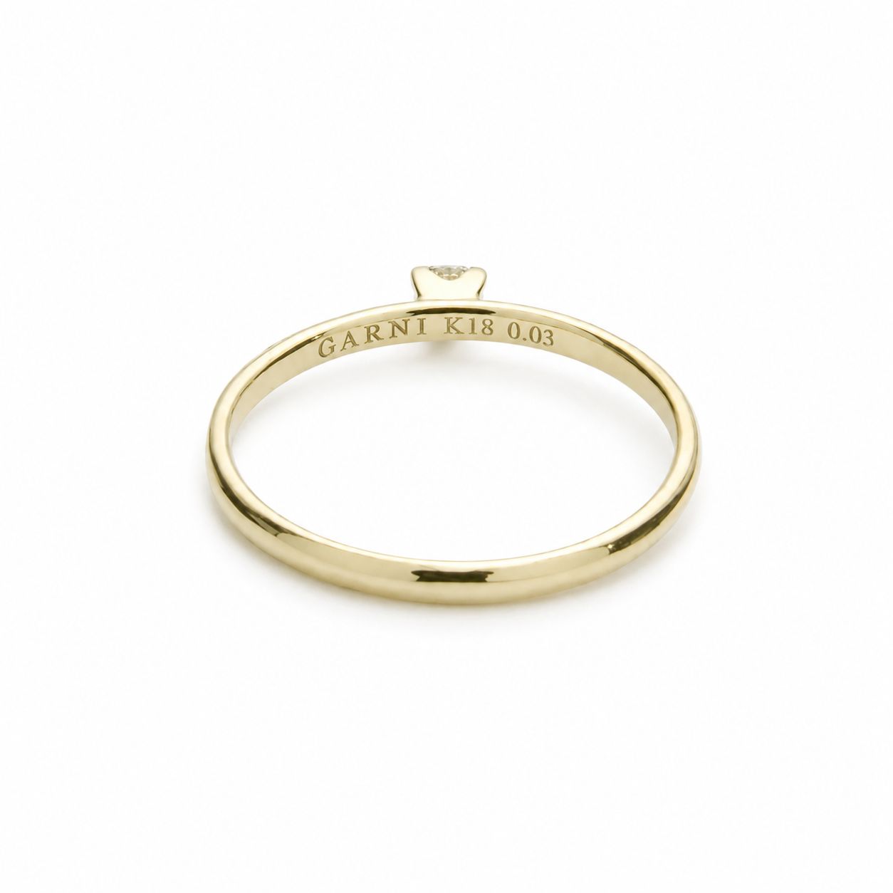 【お取り寄せ注文可能】K18 Triangle Dia Ring(18 YELLOW GOLD)