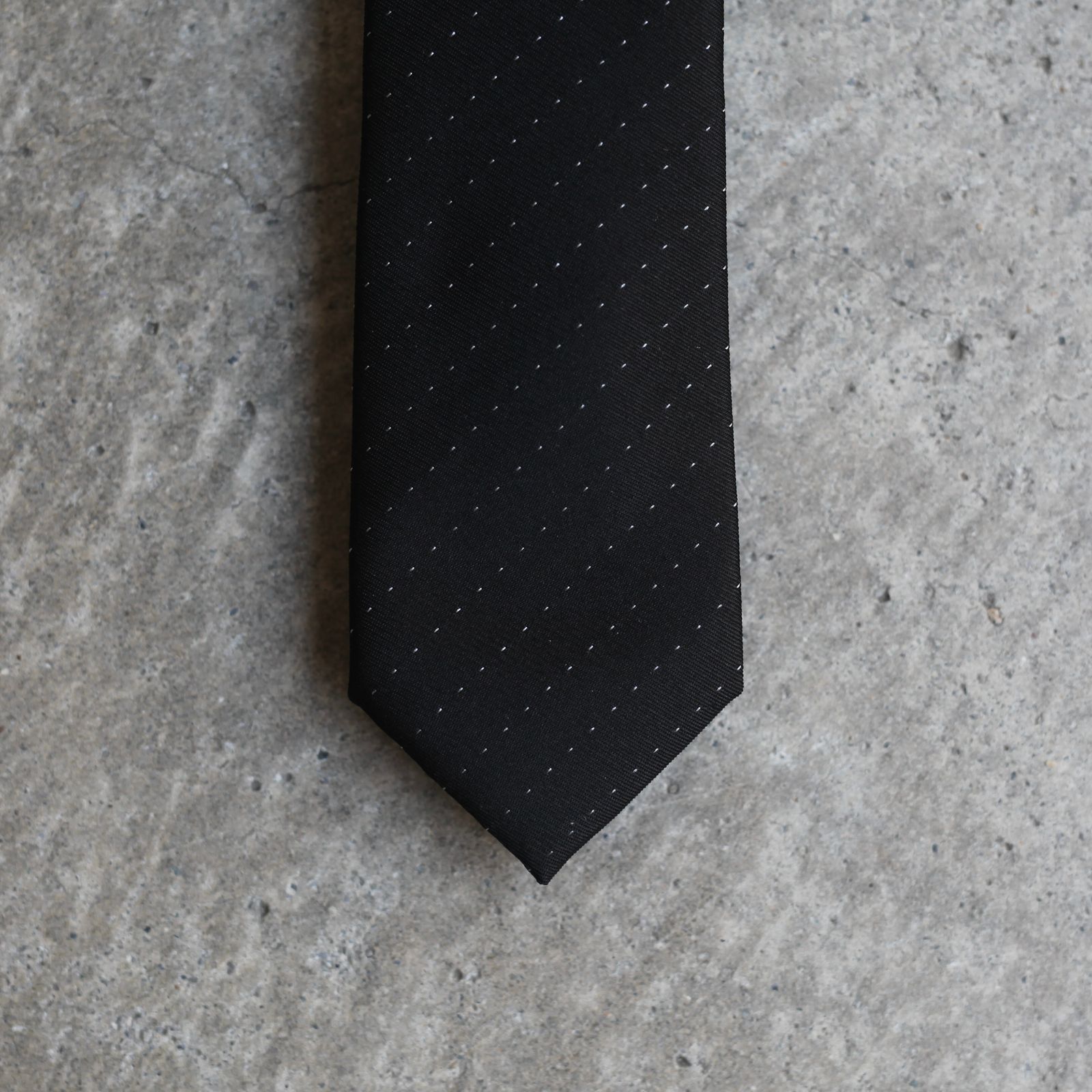 【残り一点】Striped Silk Tie(BLACK)