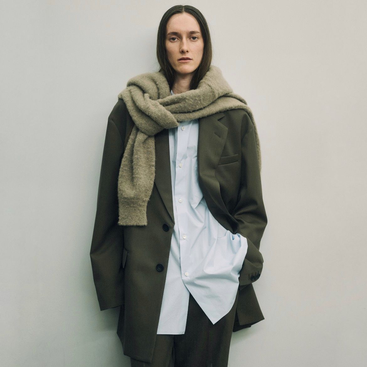 【残り一点】Wool/Alpaca Milled Knit Crew Neck LS