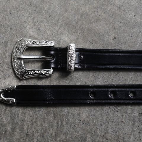 【残りわずか】3/4 Inch Western Belt(BLACK)