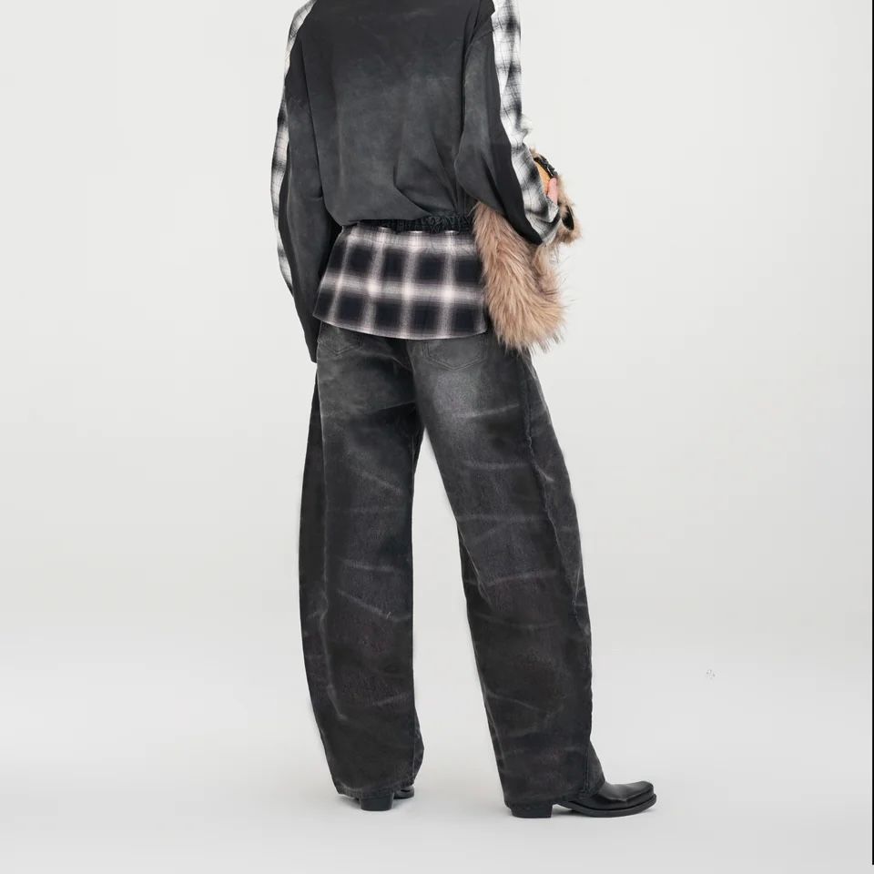 【残り一点】2-IN-1 Washed Denim Pants