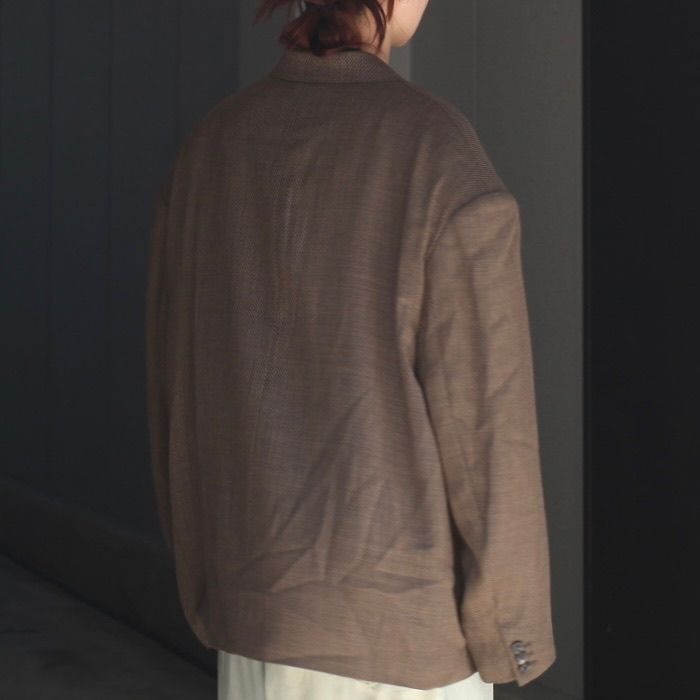 【残り一点】Round Big Shoulder Wool Serge Jacket