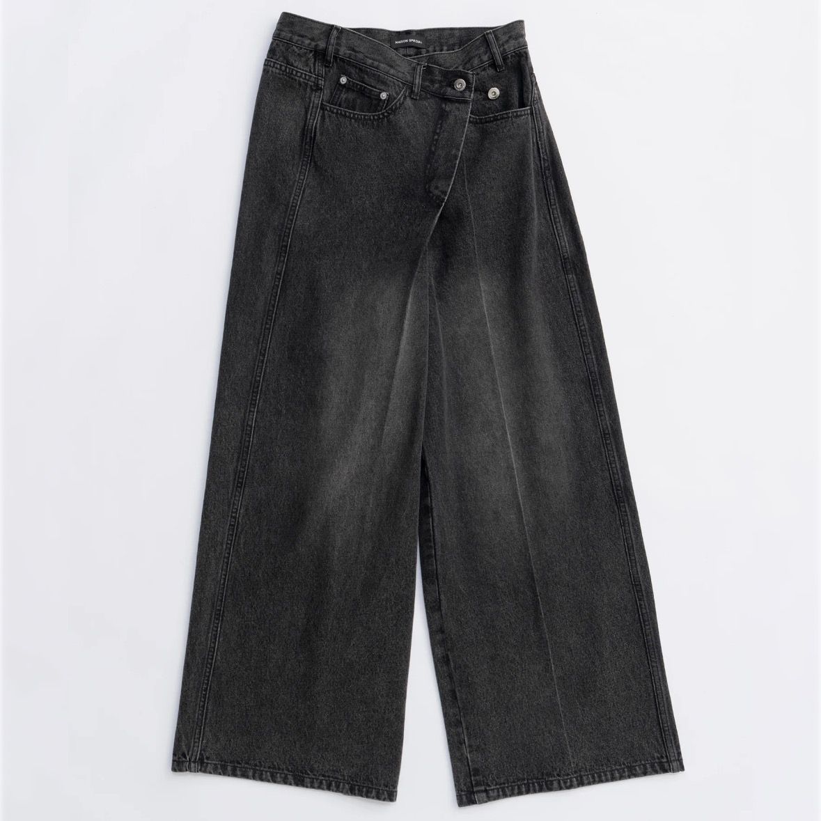 【残り一点】2way Asymmetry Tuck Denim