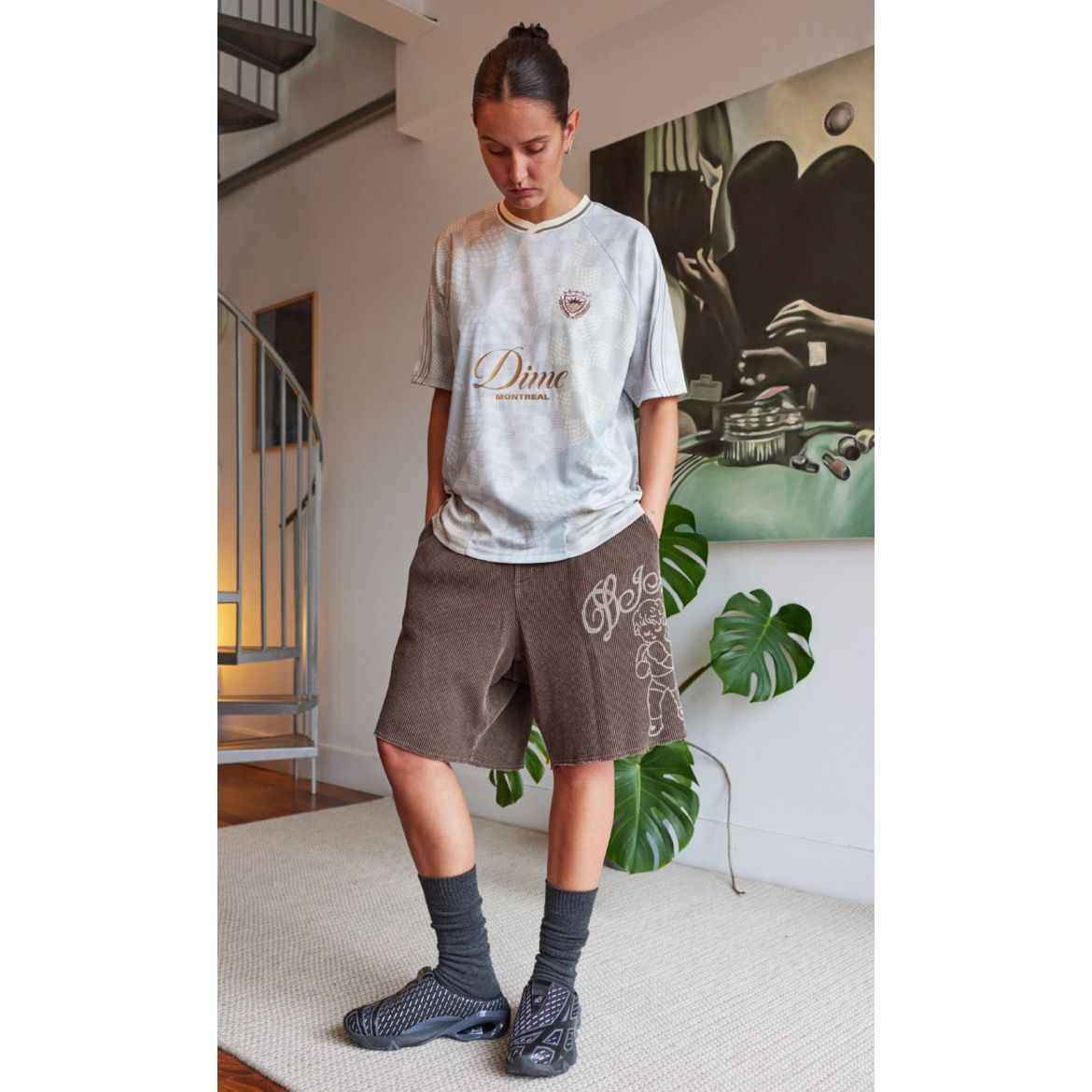 DIME CHECKERED HOME JERSEY ジャージXL cream DIME CHECKERED HOME JERSEY ジャージXL cream