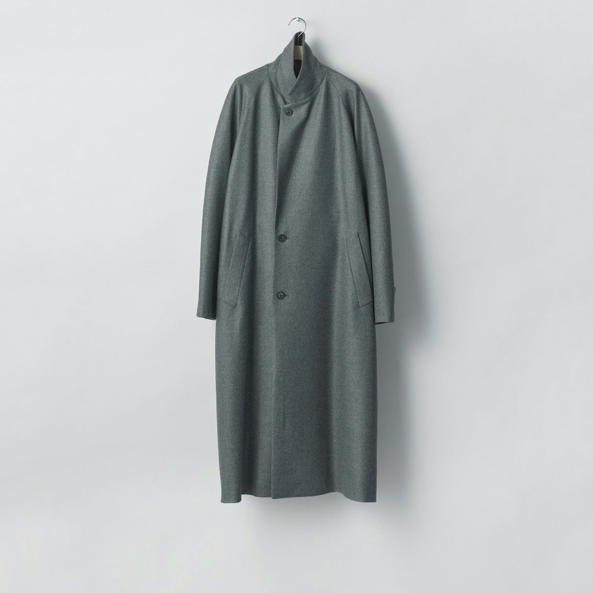 【残り一点】Compressed Flannel Raglan Sleeve Notch Lapel Coat