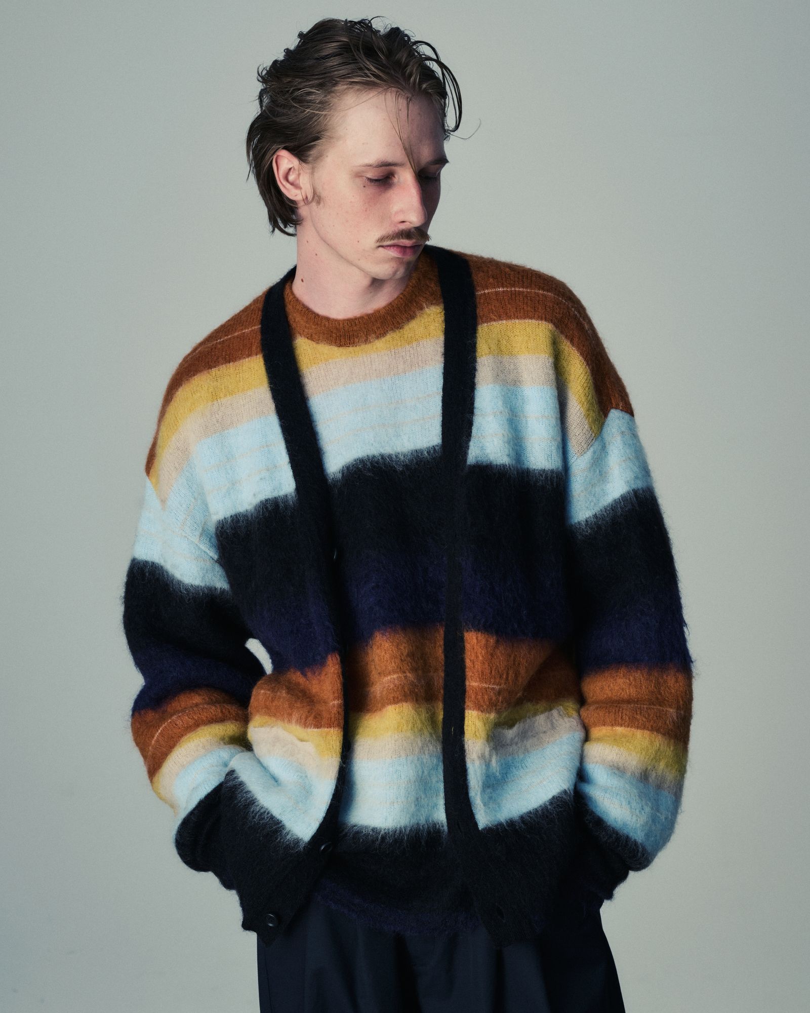 stein - 【残りわずか】Color Combination Mohair Cardigan | ACRMTSM