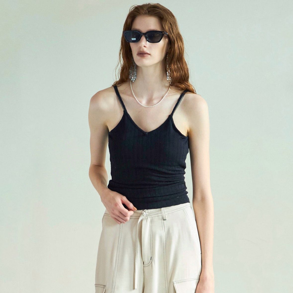 【残り一点】Cup In Jersey Lace Camisole