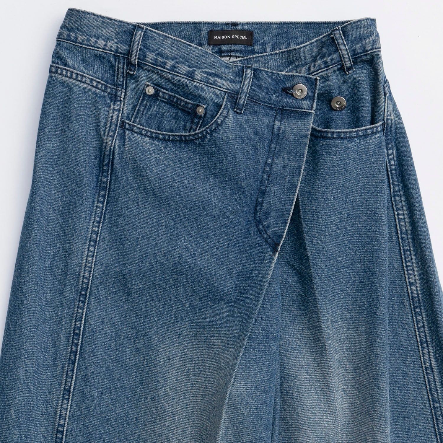 【残り一点】2way Asymmetry Tuck Denim