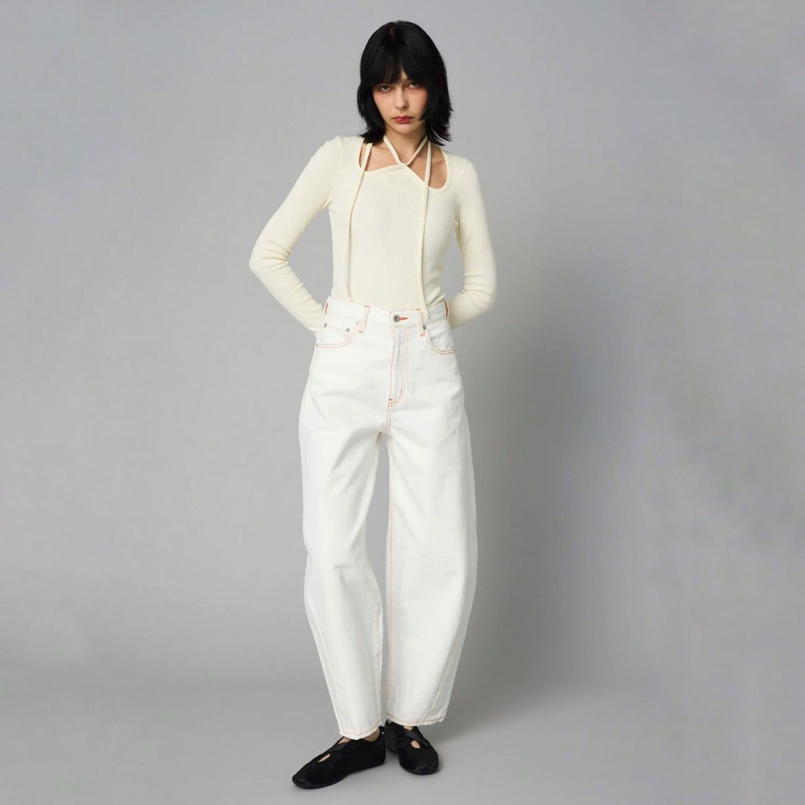 【残り一点】Wave Neck Tops