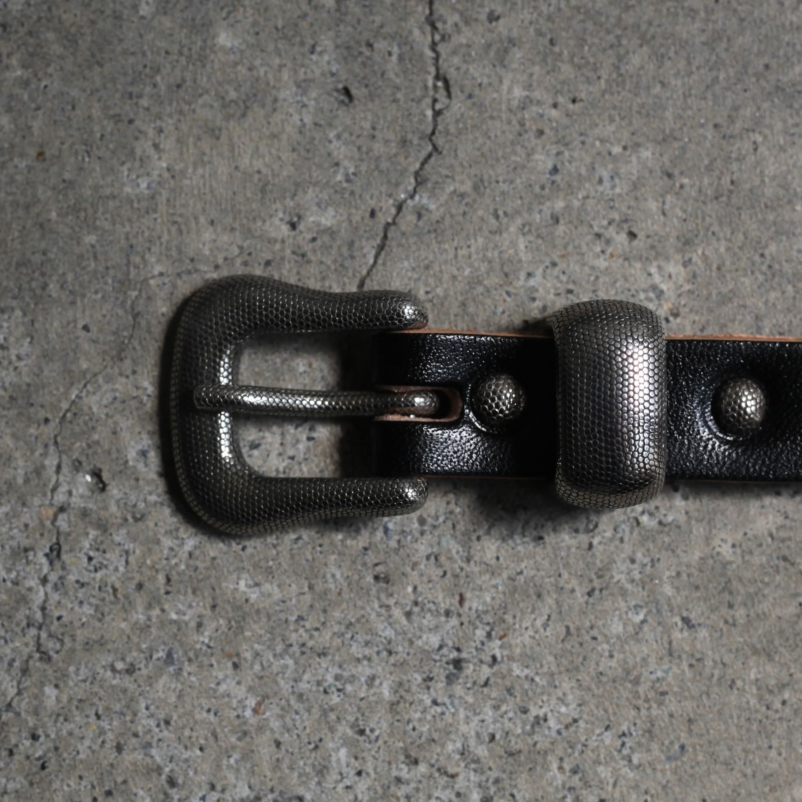 【残り一点】Western Buckle Belt(BLACK×SILVER)