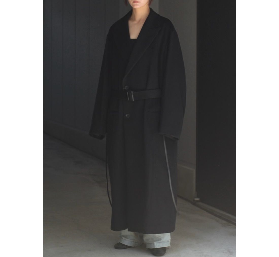 【残り一点】Oversized Maxi Length Peak Lapel Coat(WOOL/CASHMERE)