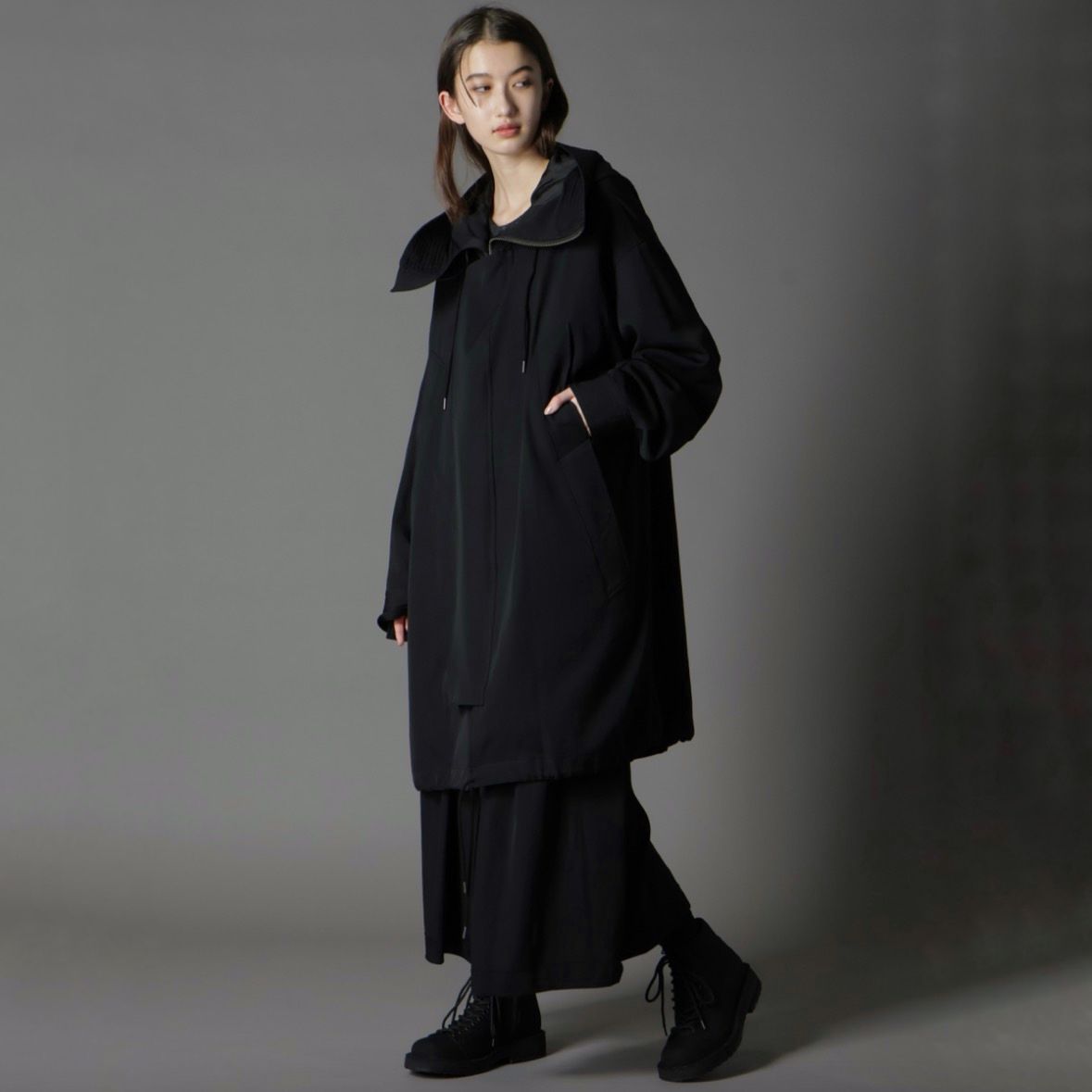 【残り一点】High Neck Hooded Mods Coat