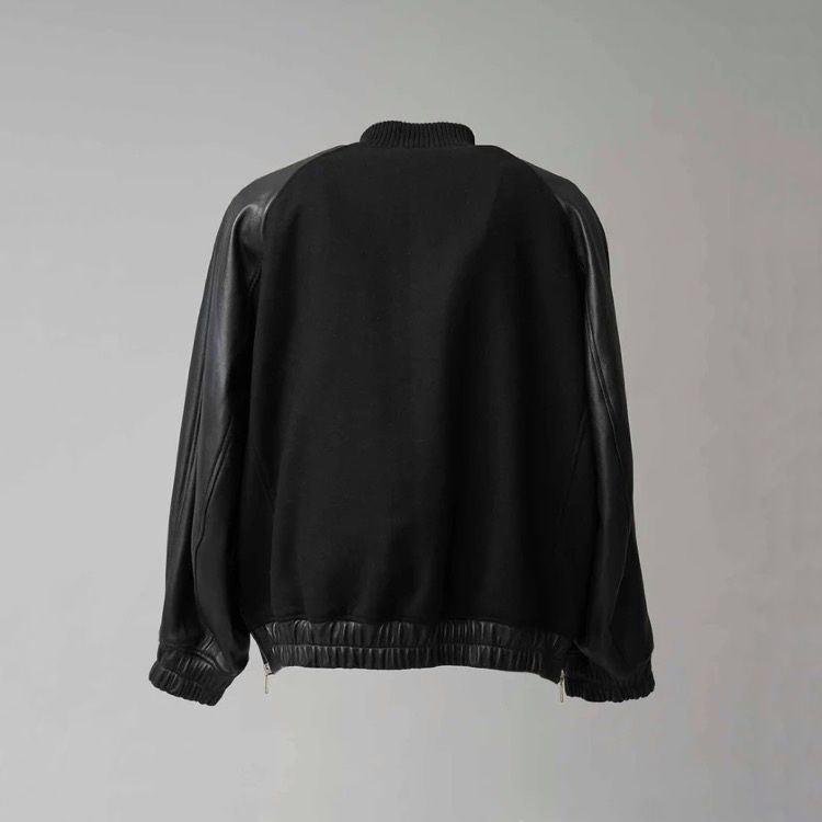 【残り一点】Sheep Leather Melton Combination Stadium Jacket