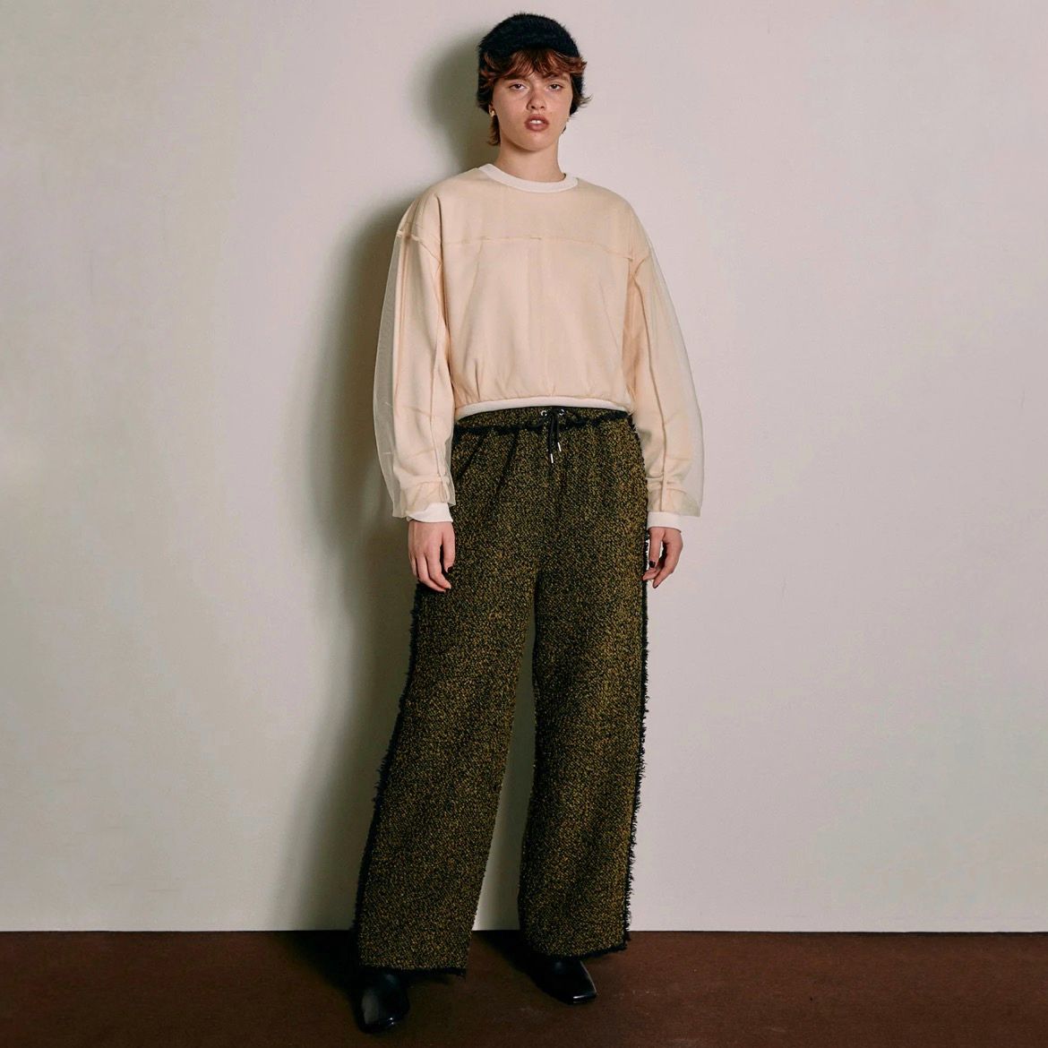 MAISON SPECIAL - 【残り一点】Fringe Tweed Easy Pants | ACRMTSM