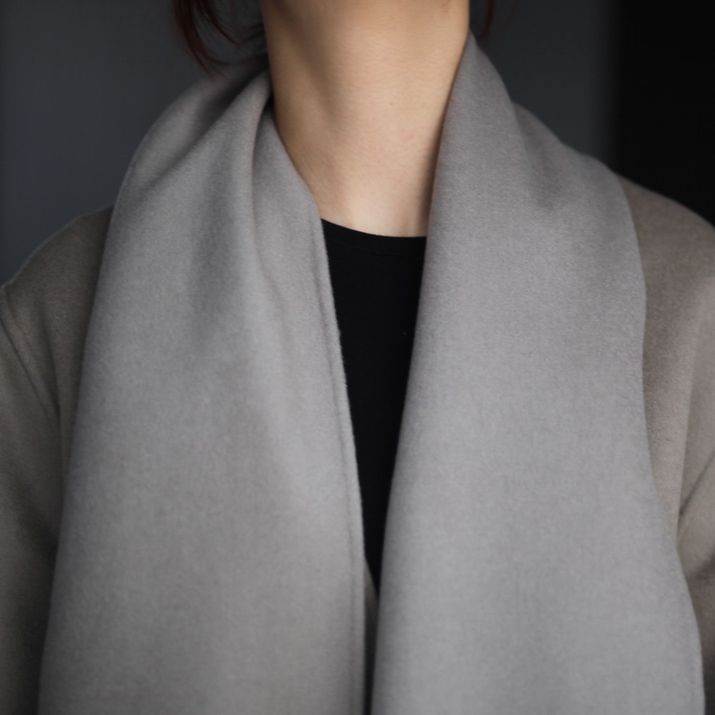【残りわずか】Wool Cashmere Beaver Reversible Stole Jacket