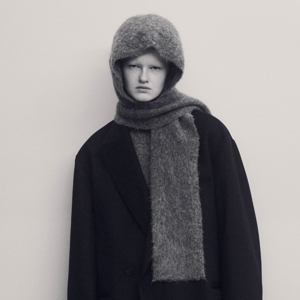 【残りわずか】Wool/Alpaca Milled Knit Balaclava