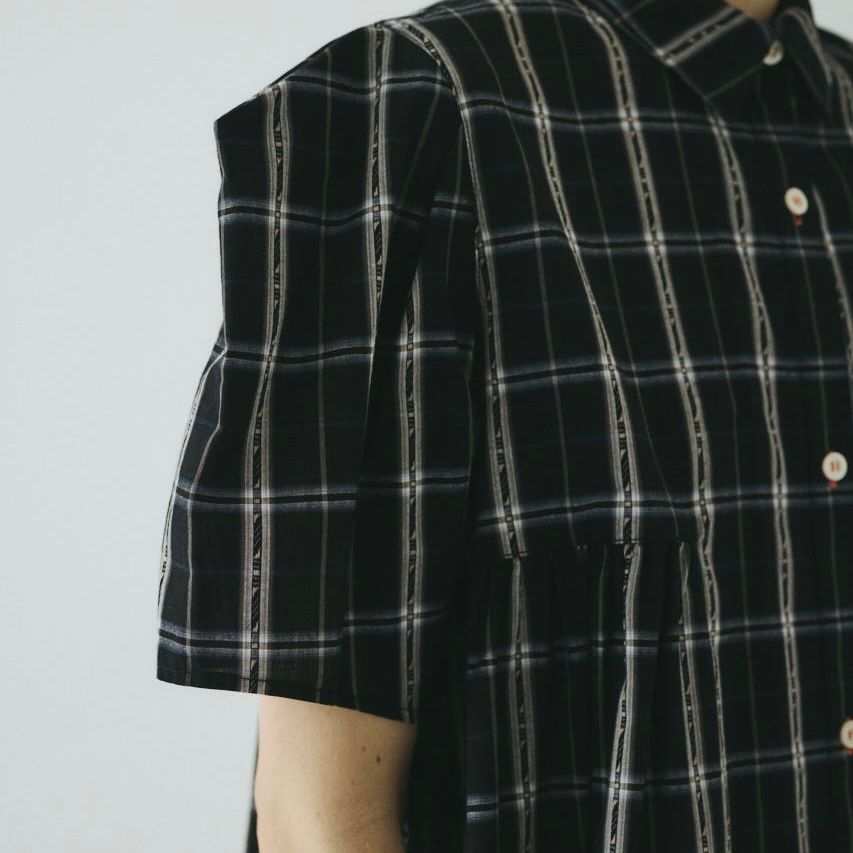 【残り一点】Side gather Aline blouse