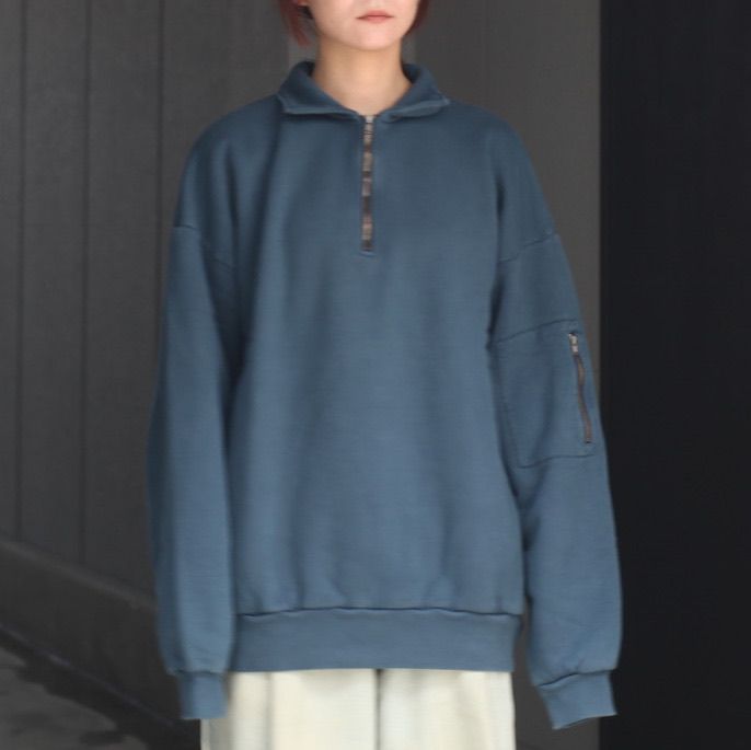 【残り一点】Pigment Dyed Zip Sweatshirt