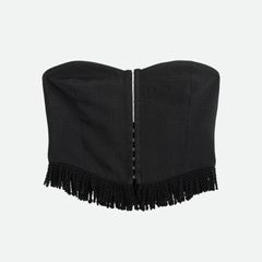 【残り一点】Check Fringe Bare Bustier