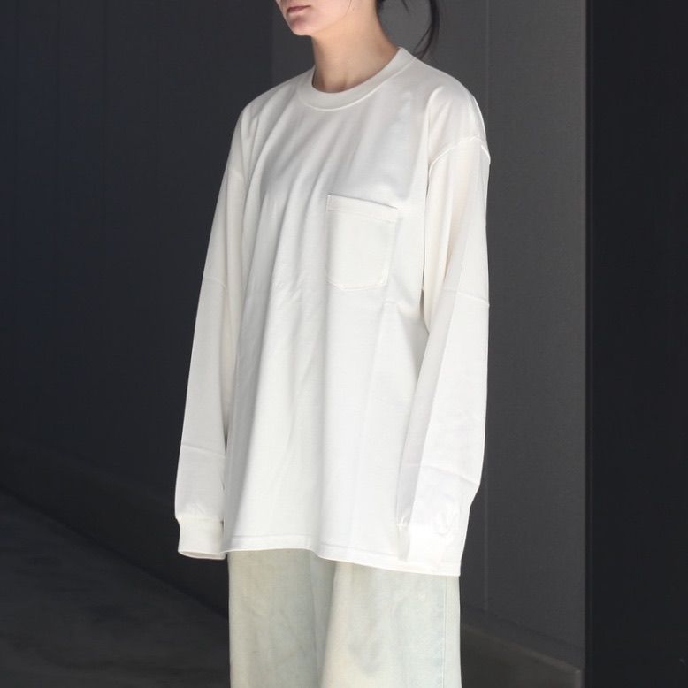 【残りわずか】Supima Cotton Oversized Long Sleeve Pocket Tee