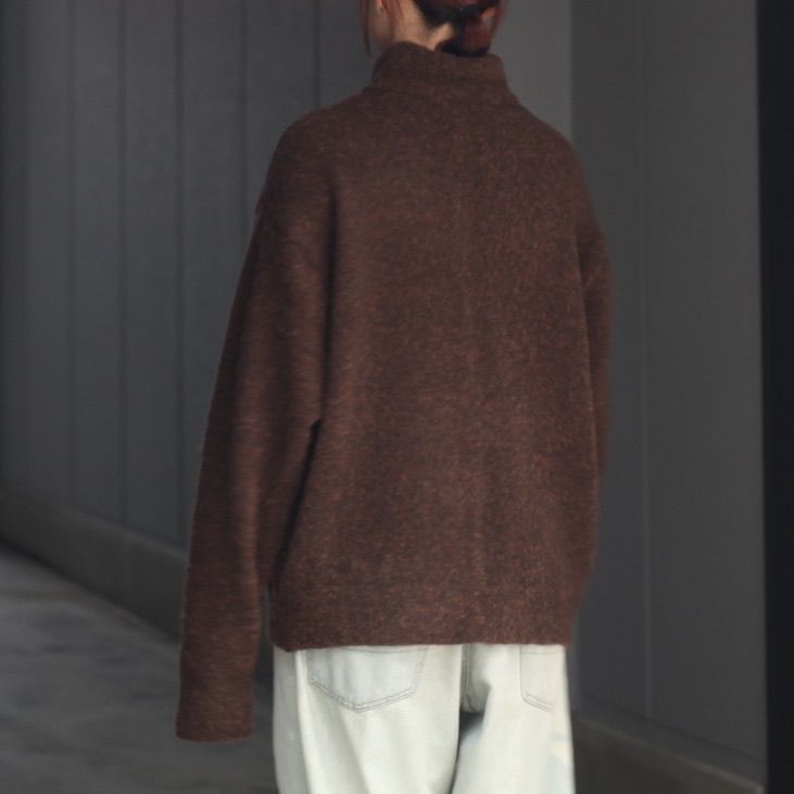 【残り一点】Boucle Knit Zip Jacket