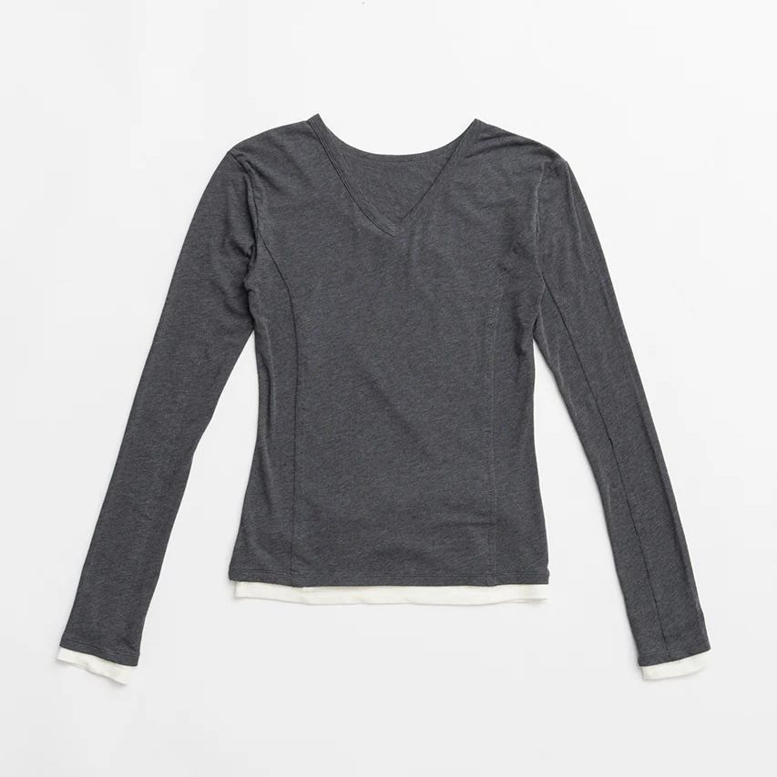 【残り一点】ダブルネックレイヤードトップ