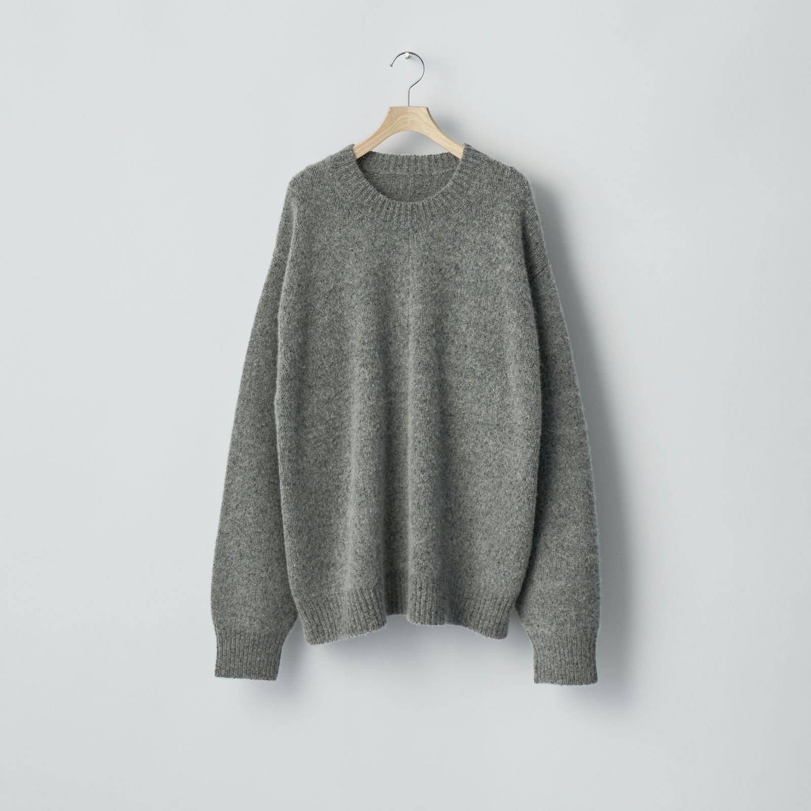 【残り一点】Cashmere/Sable Tweed Knit Crew Neck LS