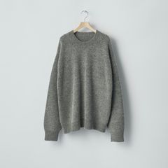 【残り一点】Cashmere/Sable Tweed Knit Crew Neck LS