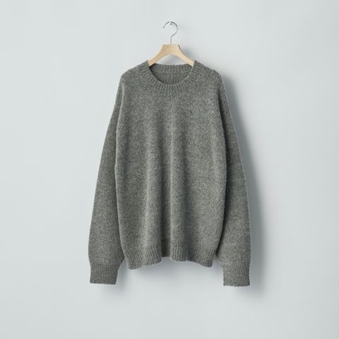 【残り一点】Cashmere/Sable Tweed Knit Crew Neck LS
