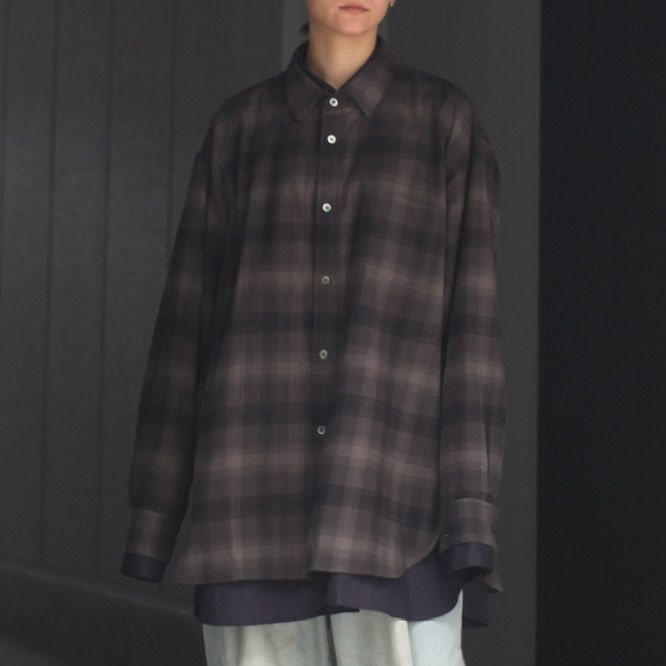【残りわずか】Oversized Layered Flannel Shirt - S