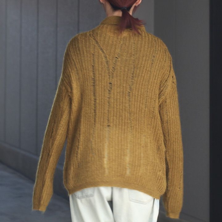 【残り一点】Silk Mohair Buttoned Cardigan