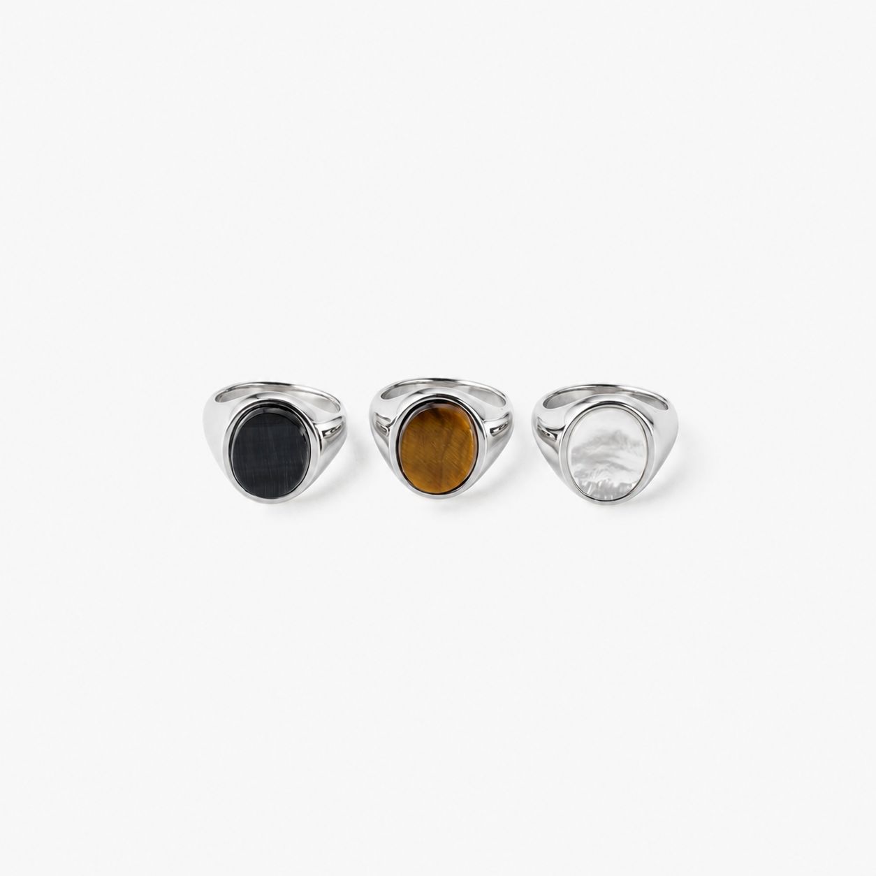 【お取り寄せ注文可能】How Raw Oval Stone Ring(SILVER)