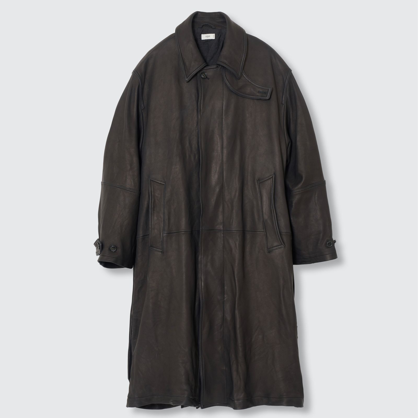 【残り一点】Lamb Leather Balmacaan Coat