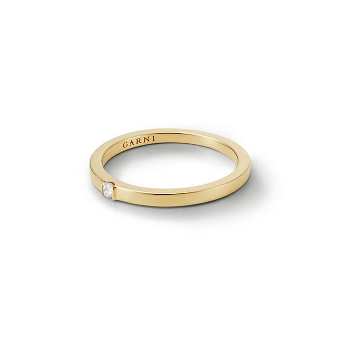 【お取り寄せ注文可能】K10 Square Dia Ring(GOLD)