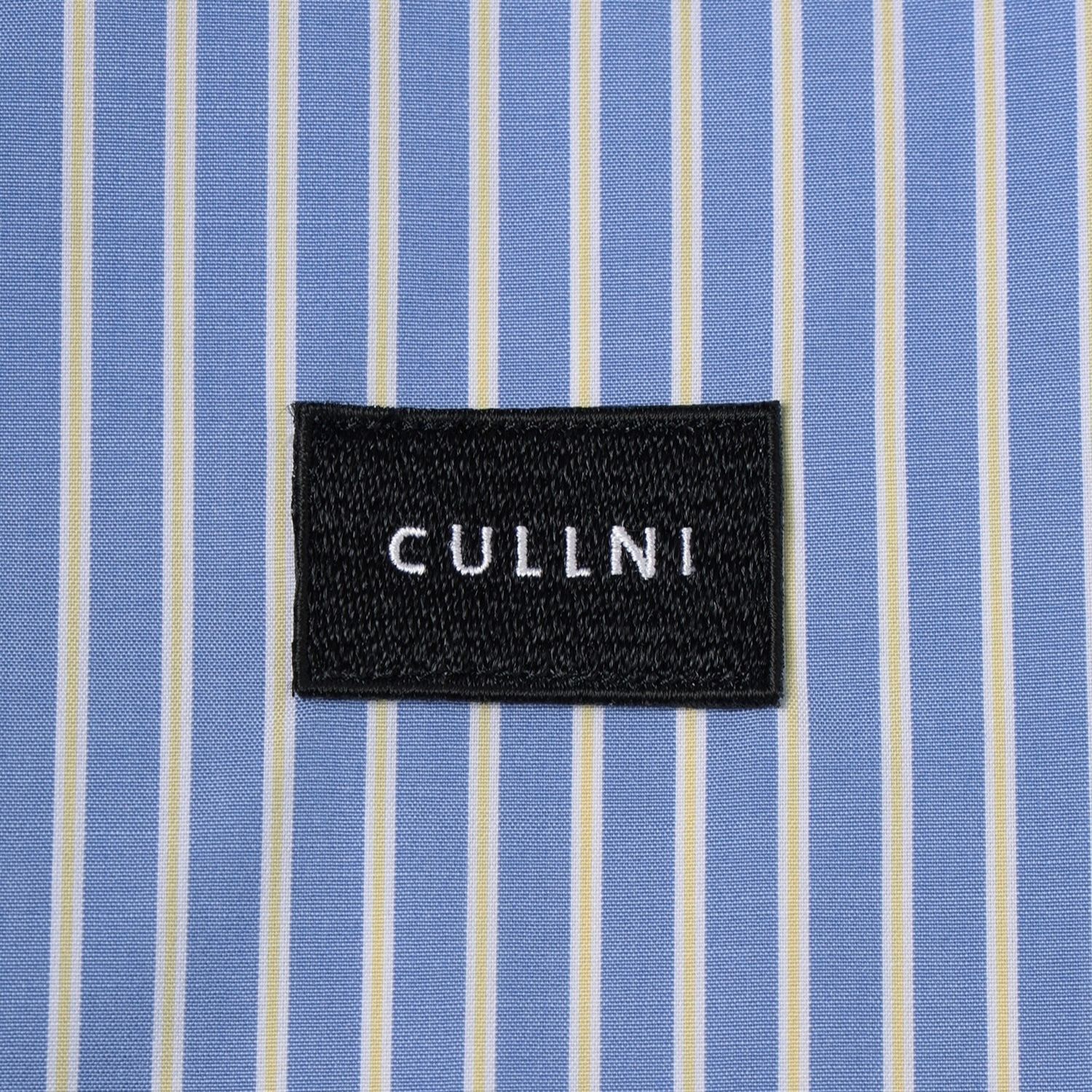 【残り一点】High Count Broad Embroidery Patch Stripe Shirt